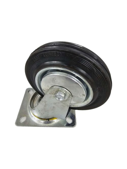 عجل كوشوك اسود متحرك بدون بريك 8" SWIVEL
