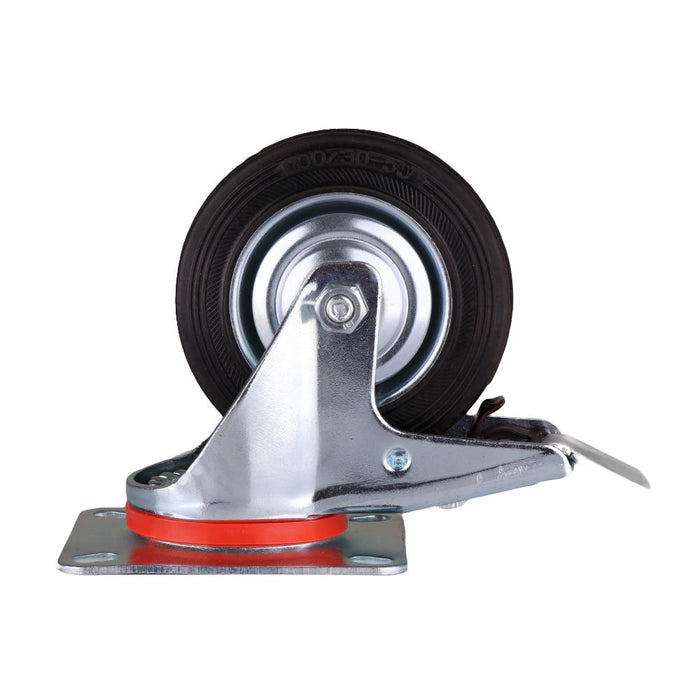 عجل كوشوك اسود متحرك مع بريك 8" SWIVEL