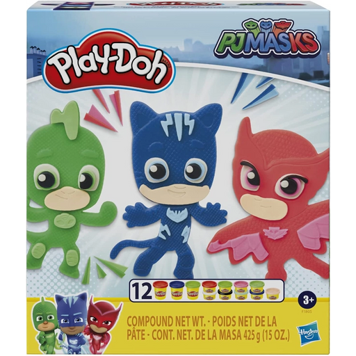 مجموعة أبطال PJ Masks من بلاي-دو بوزن 425 جرام، نشاط فني ممتع وآمن للأطفال. من هاسبرو