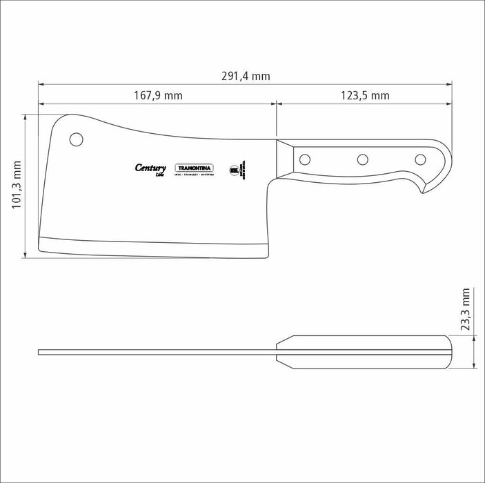 ساطور 29 سم من Tramontina Century - أسود