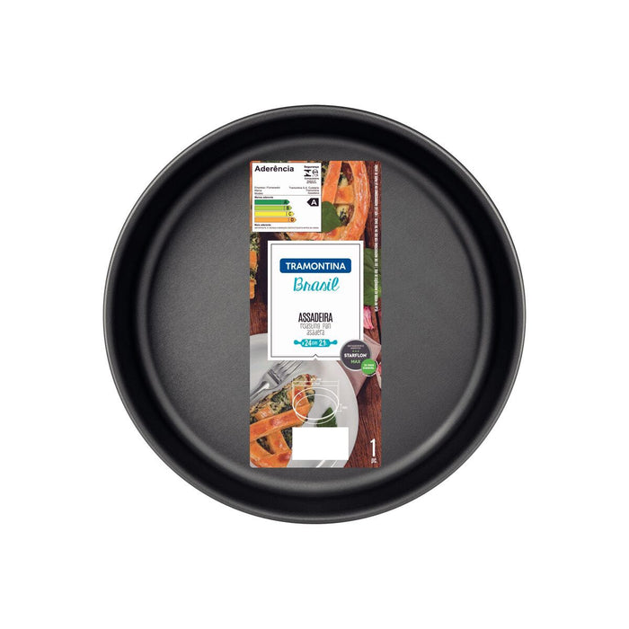قالب خبز مدور 24 سم من Tramontina Brasil - أسود