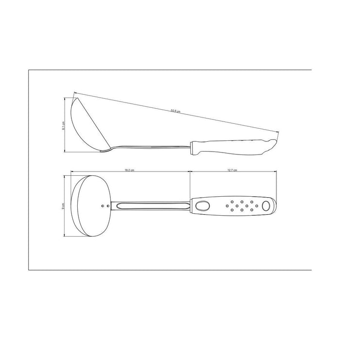 مغرفة 31 سم من Tramontina Utilita