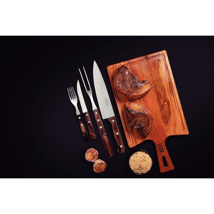 طقم أدوات باربكيو 14 قطعة من Tramontina Churrasco Polywood