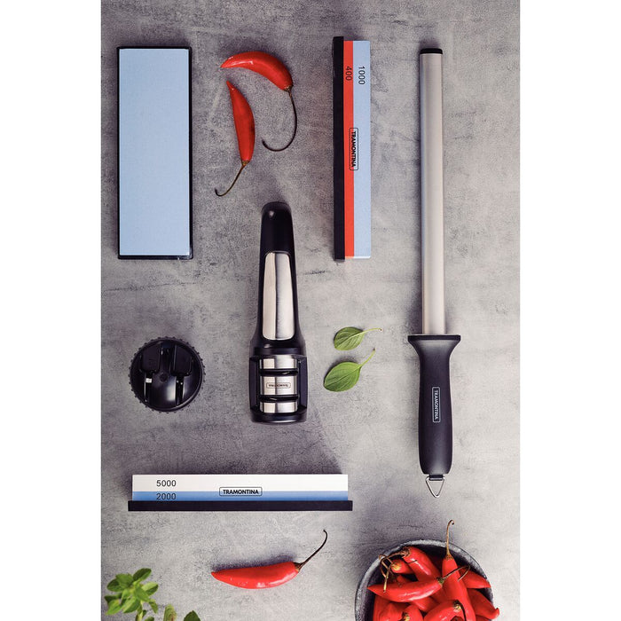 مسن سكاكين من Tramontina Profio - أسود