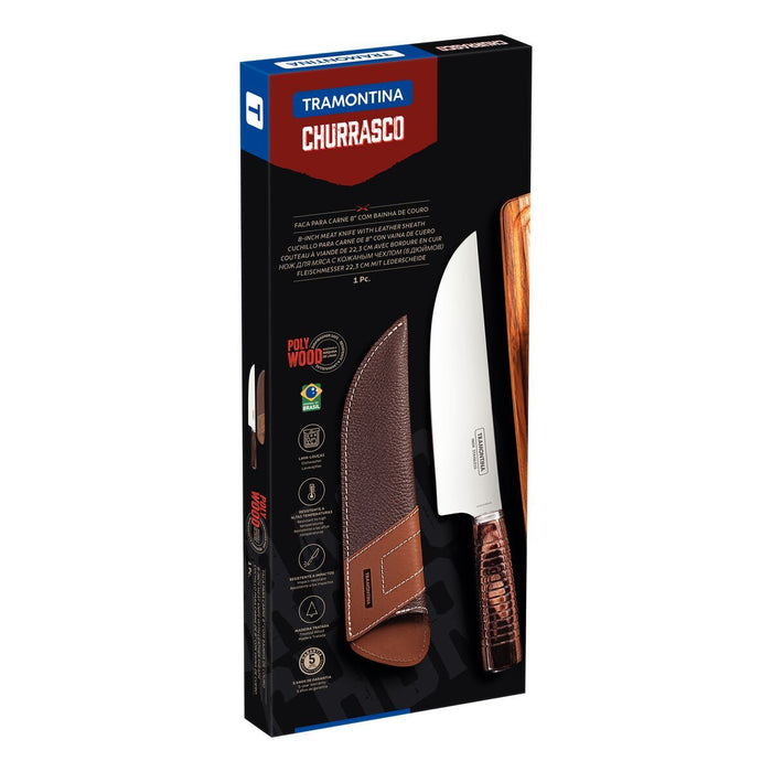 سكين تقطيع لحوم 20 سم بغطاء من Tramontina Polywood
