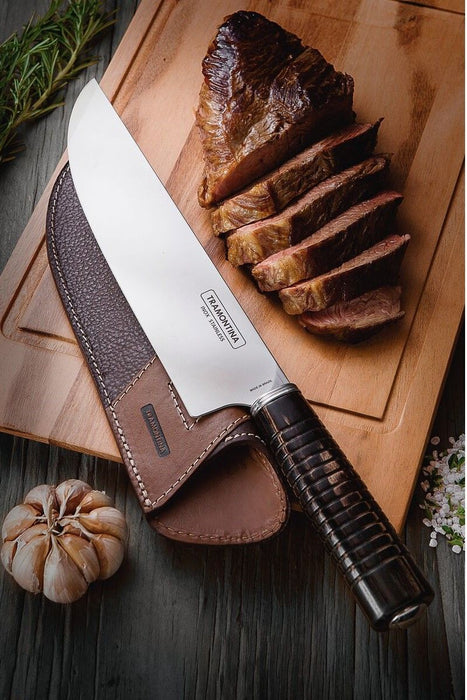 سكين تقطيع لحوم 20 سم بغطاء من Tramontina Polywood