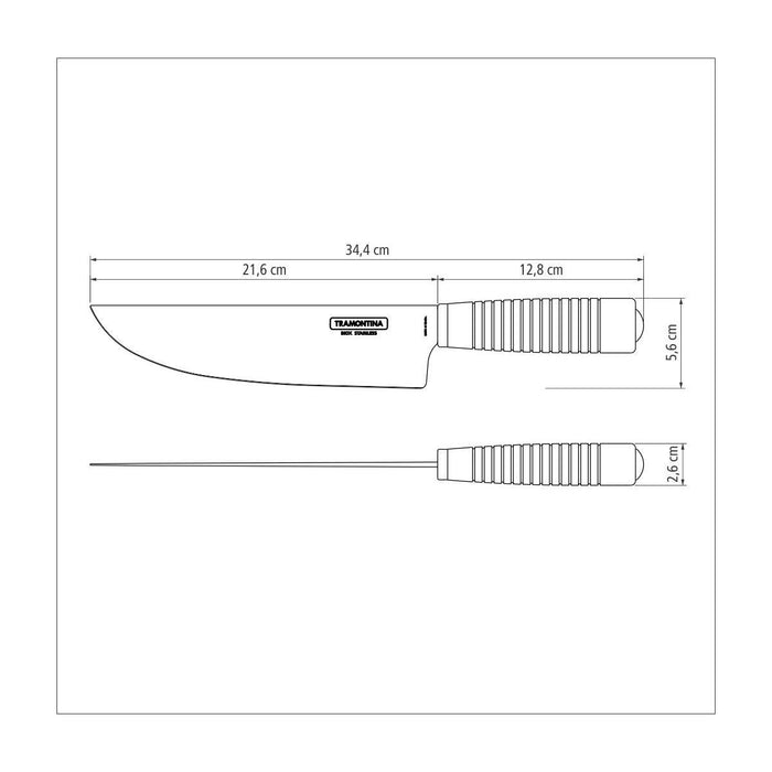 سكين تقطيع لحوم 20 سم بغطاء من Tramontina Polywood