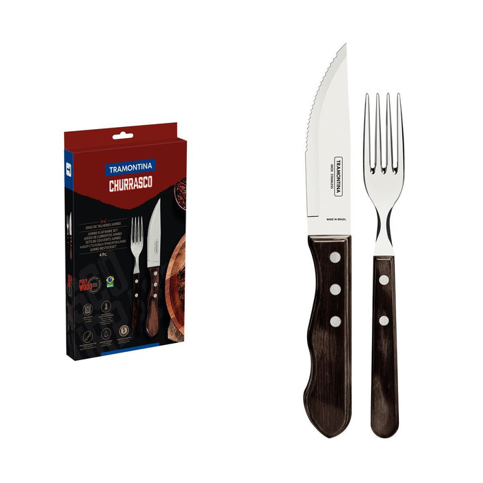 Tramontina Churrasco Polywood 4-Piece BBQ Tool Set