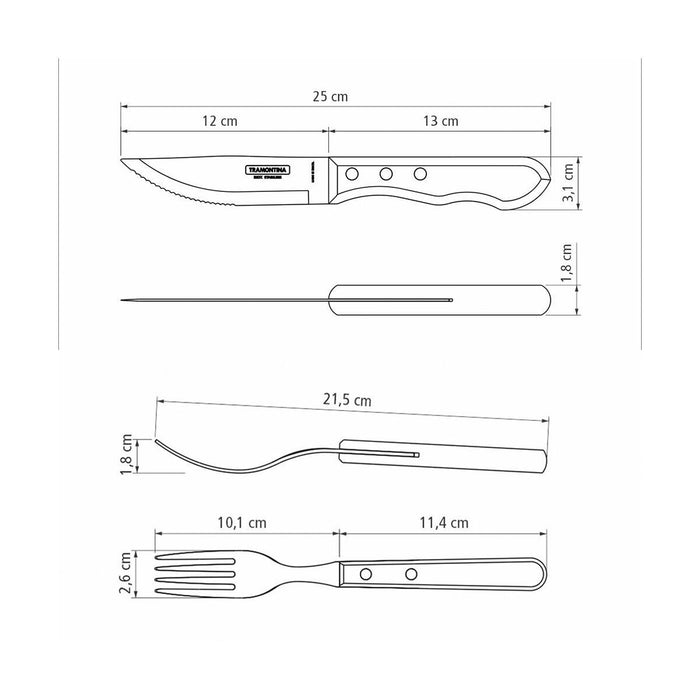 Tramontina Churrasco Polywood 4-Piece BBQ Tool Set