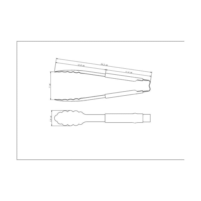 ملقط طعام 24 سم من Tramontina Utilita - رمادي