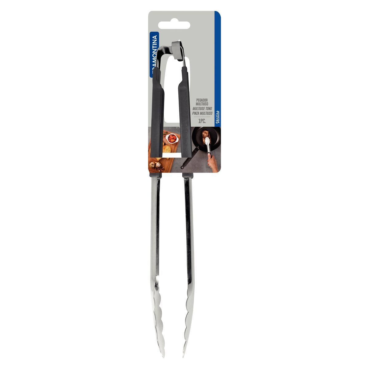 Tramontina Utilita 30cm Food Tongs - Grey Tramontina Utilita 30cm Food Tongs - Grey
