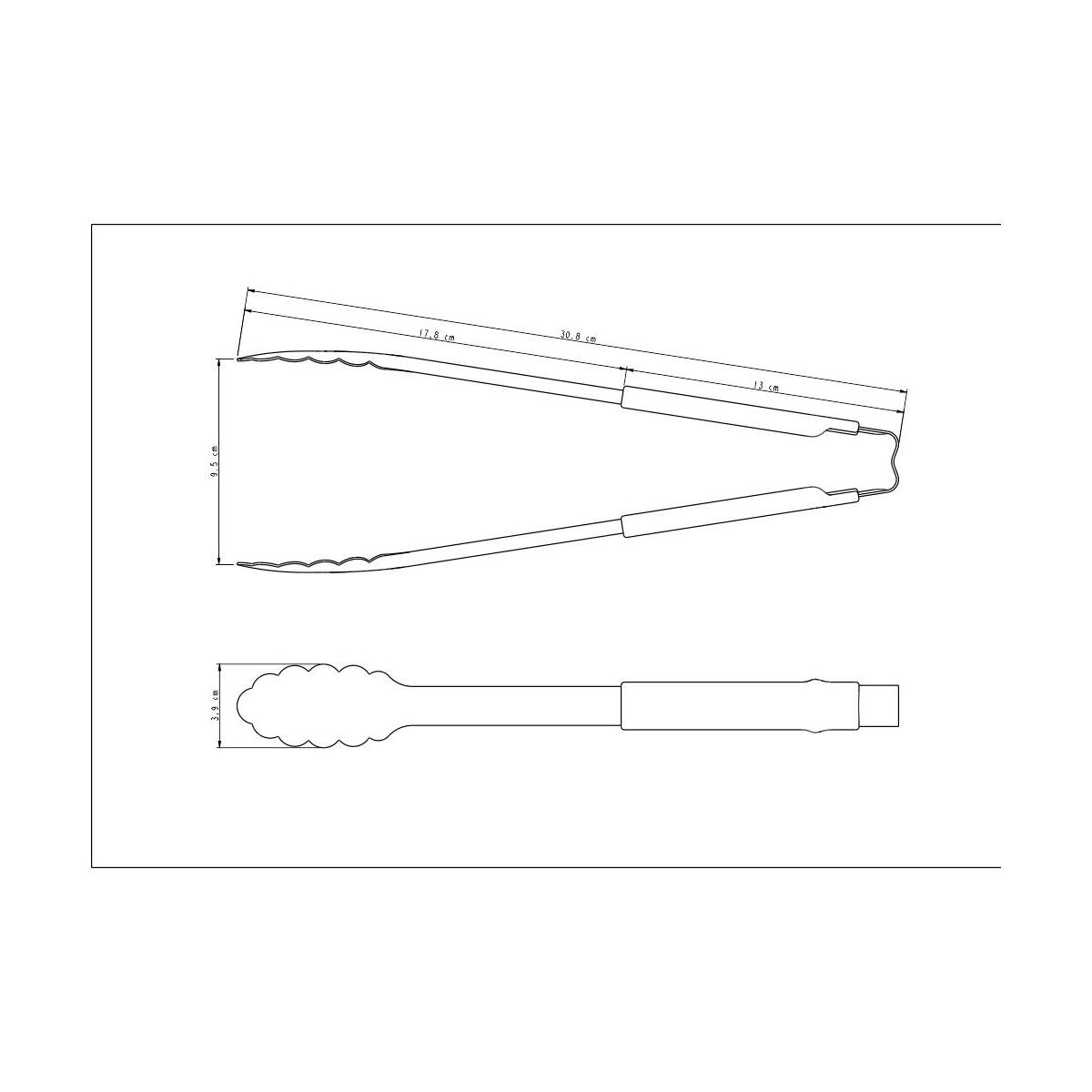 Tramontina Utilita 30cm Food Tongs - Grey Tramontina Utilita 30cm Food Tongs - Grey