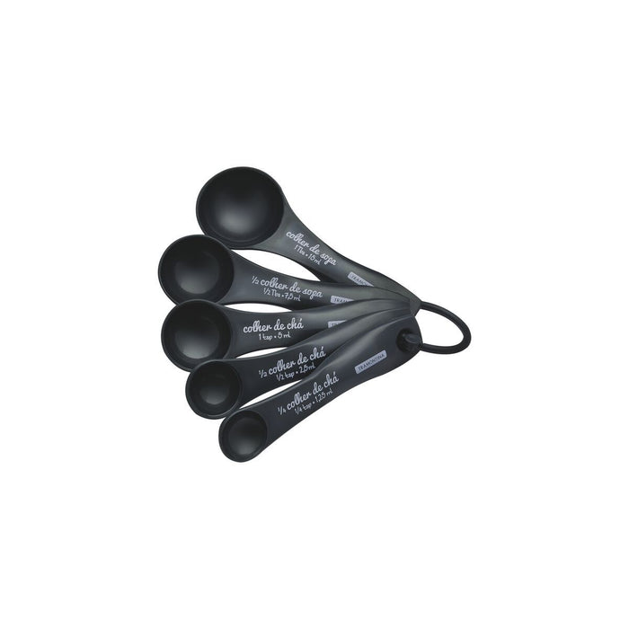 طقم ملاعق قياس 5 قطع من Tramontina Utilita - أسود