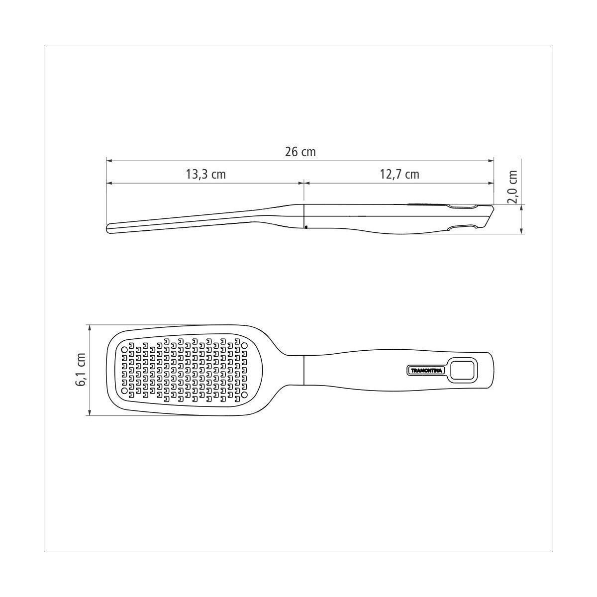 Tramontina Verano 26 cm Grater - Grey Tramontina Verano 26 cm Grater - Grey