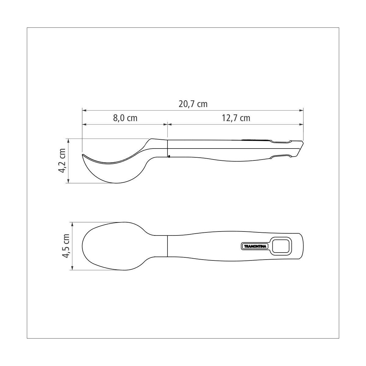 Tramontina Verano Ice Cream Scoop 21 cm - Grey Tramontina Verano Ice Cream Scoop 21 cm - Grey