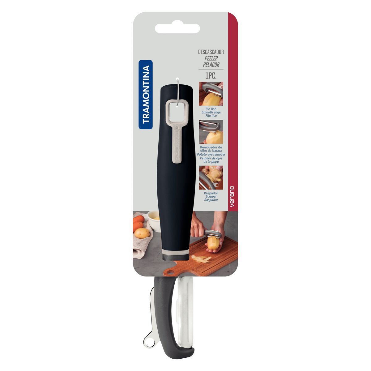 Tramontina Verano 21 cm Peeler - Grey Tramontina Verano 21 cm Peeler - Grey