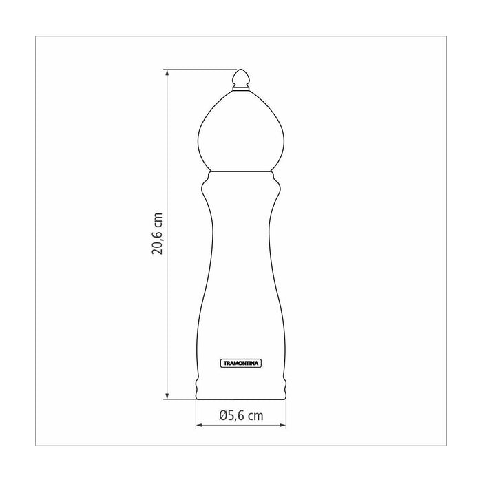 مطحنة ملح/فلفل 21 سم من Tramontina Churrasco - أسود