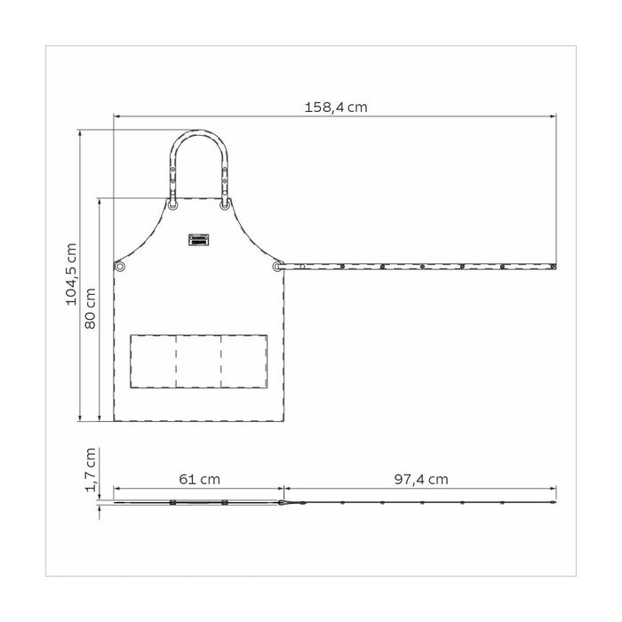 مريول شوي 104 سم من Tramontina Churrasco