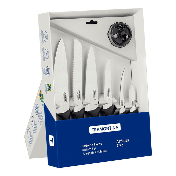 طقم سكاكين 7 قطع من Tramontina Affilata - أسود
