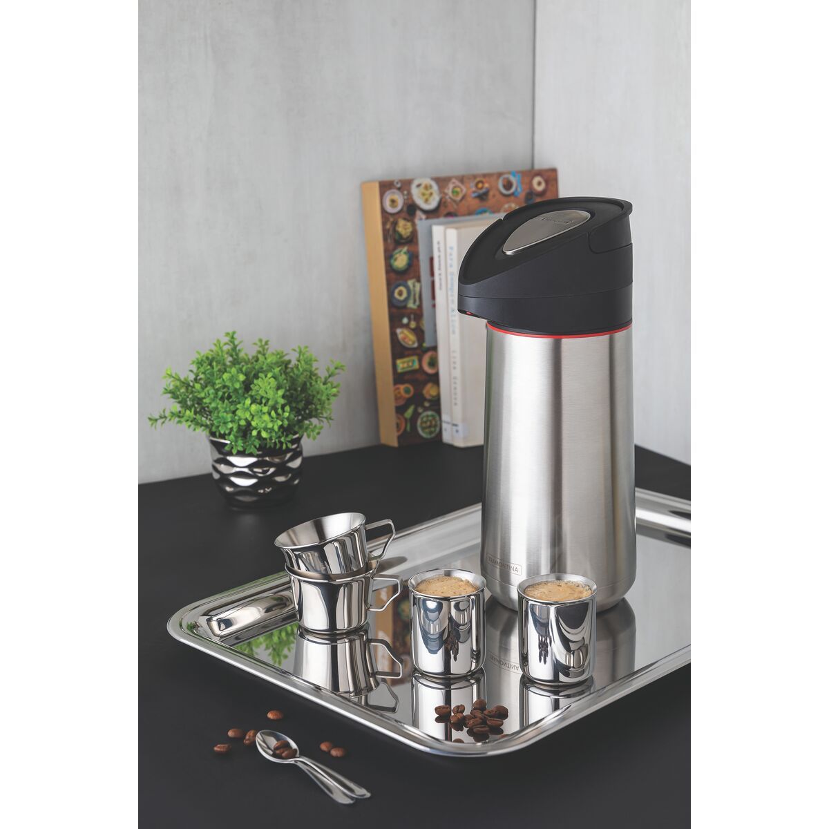 Tramontina Service Rectangular Steel Tray 40*28 cm Tramontina Service Rectangular Steel Tray 40*28 cm