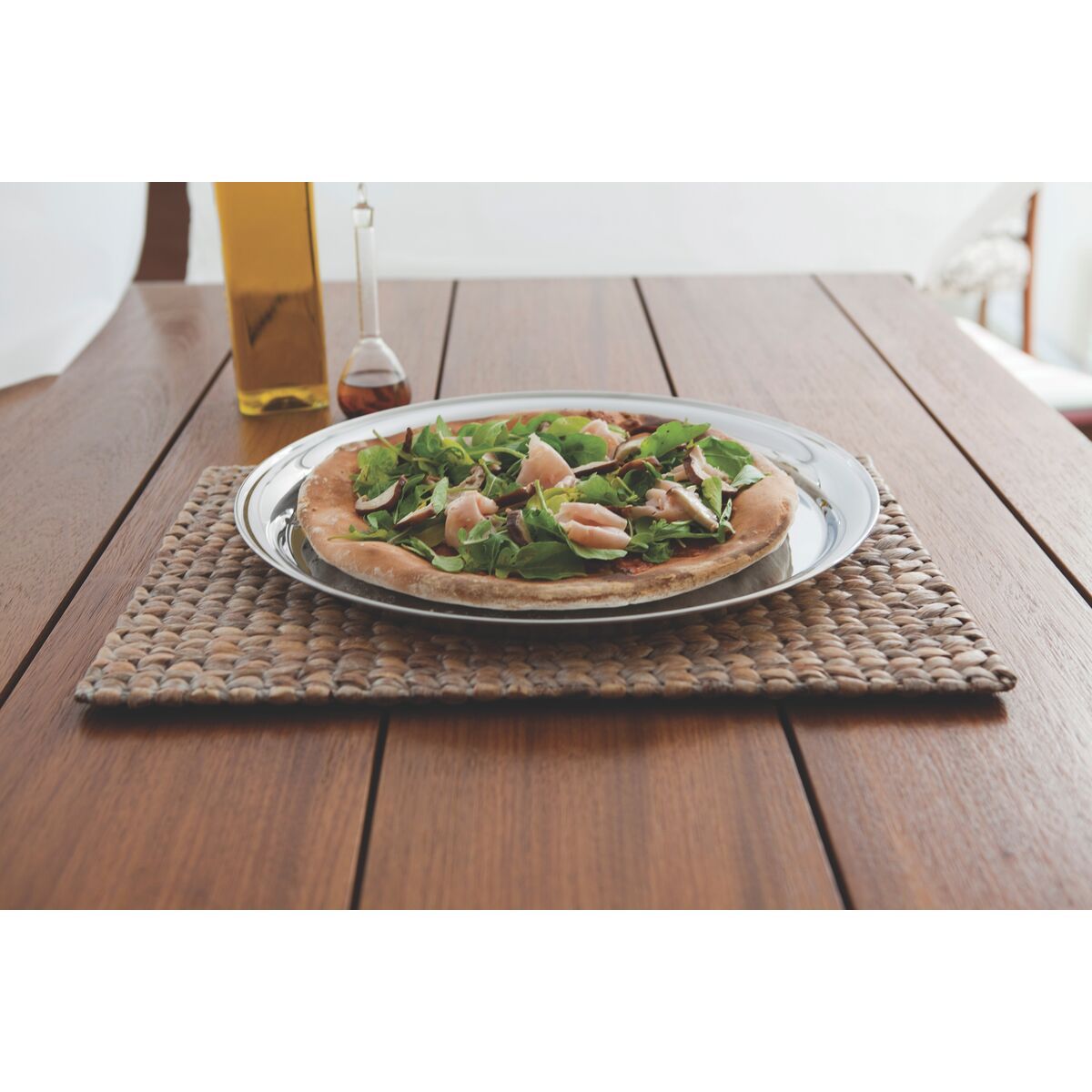 صينية ستيل مدورة 30 سم من Tramontina Service صينية ستيل مدورة 30 سم من Tramontina Service