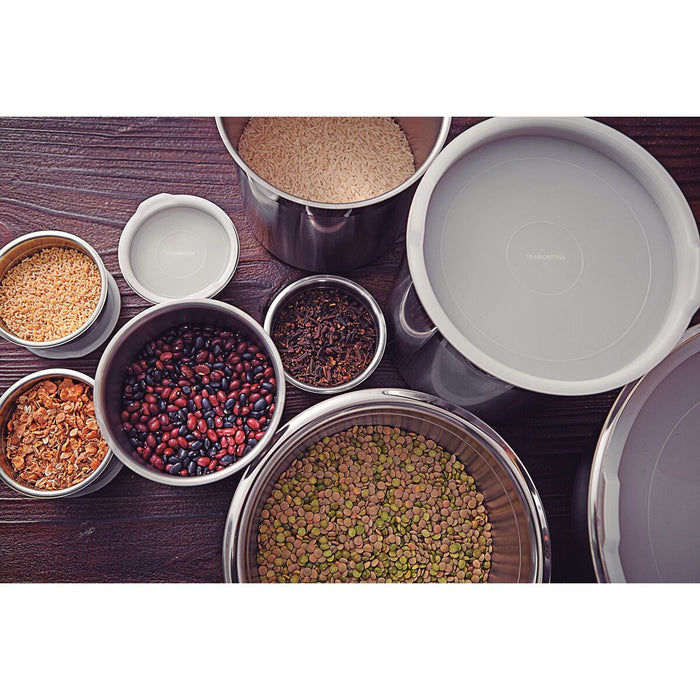 حافظة طعام ستيل مدورة 5.2 لتر من Tramontina Freezinox