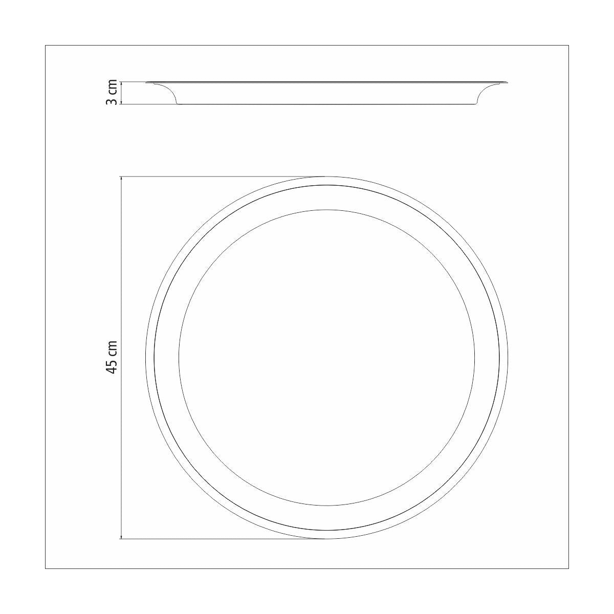 صينية ستيل مدورة 45 سم من Tramontina Service صينية ستيل مدورة 45 سم من Tramontina Service