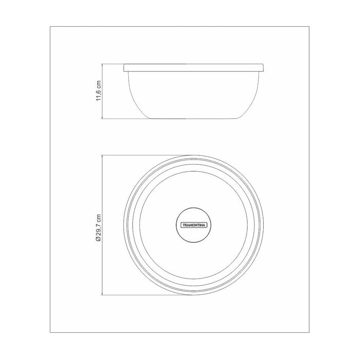 Tramontina Freezinox 28 cm Steel Whisking Bowl