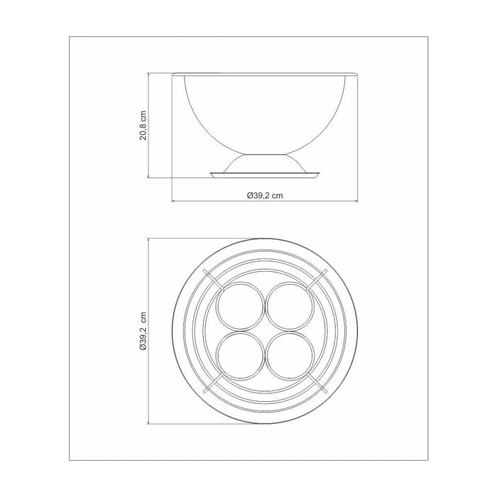 كولر تبريد 4 زجاجات ستيل 36 سم من Tramontina