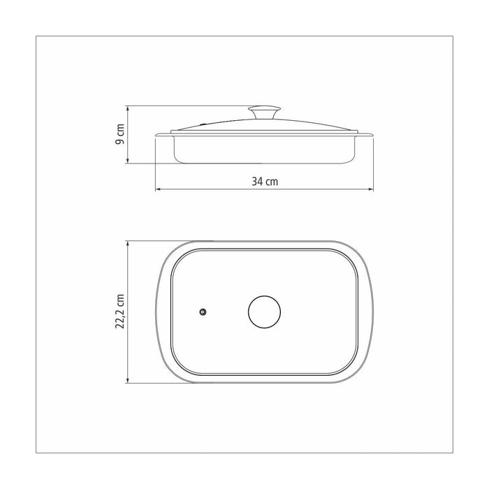 صينية فرن 34*22 سم من Tramontina Cosmos