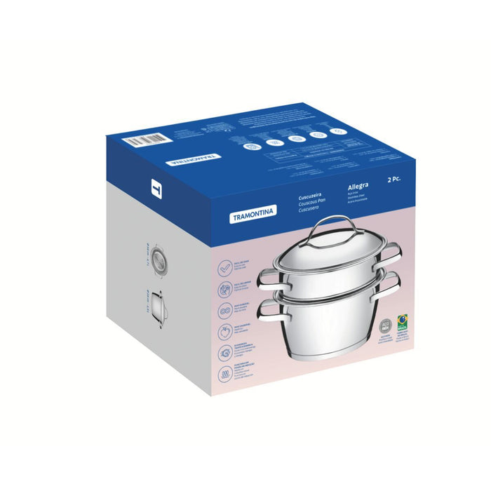 طنجرة طهي بالبخار طبقتين 19 سم من Tramontina Allegra