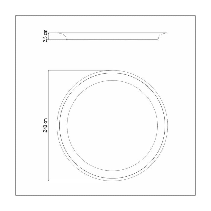 صينية ستيل مدورة 40 سم مانعة للانزلاق من Tramontina Service