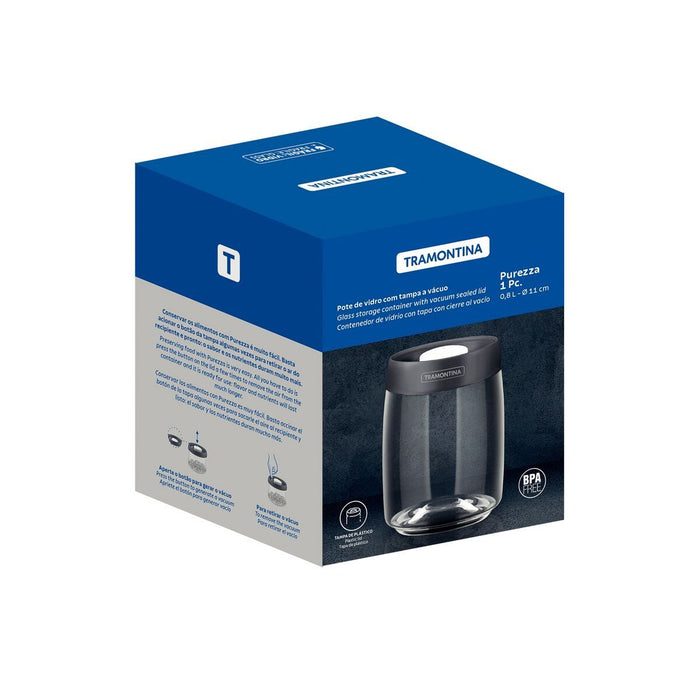 حافظة طعام زجاج 0.8 لتر من Tramontina Purezza