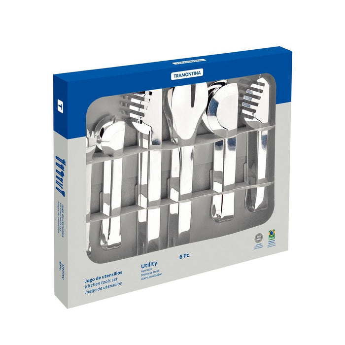 طقم ملاقط طعام 6 قطع من Tramontina Utility