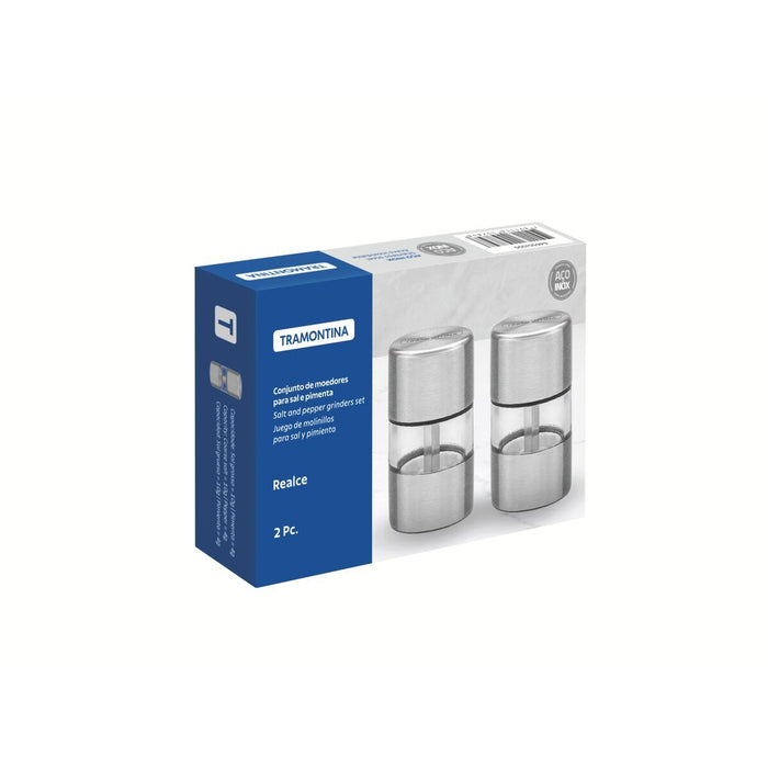 طقم ملح وفلفل قطعتين من Tramontina Realce