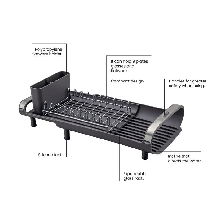 مصفاة جلي صغيرة 28*20 سم من Tramontina Plurale - رمادي