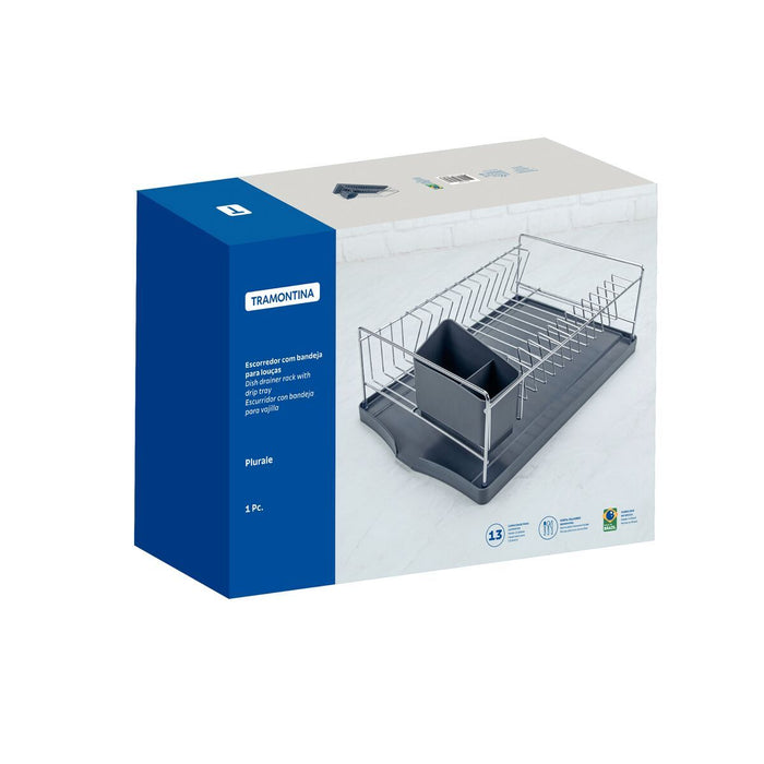 مصفاة جلي 44*30 سم من Tramontina Plurale - رمادي