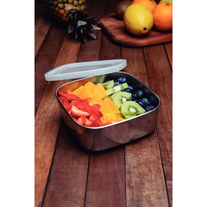 Tramontina Freezinox 1.2L Square Steel Food Container