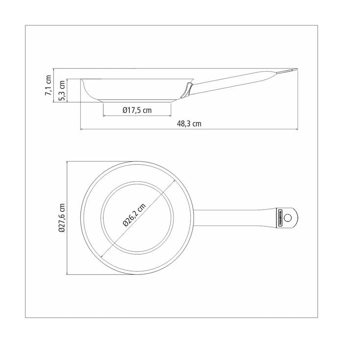 مقلاة ستيل 26 سم من Tramontina Professional