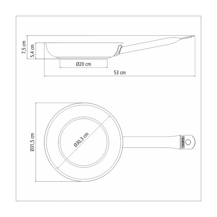 مقلاة ستيل 30 سم من Tramontina Professional