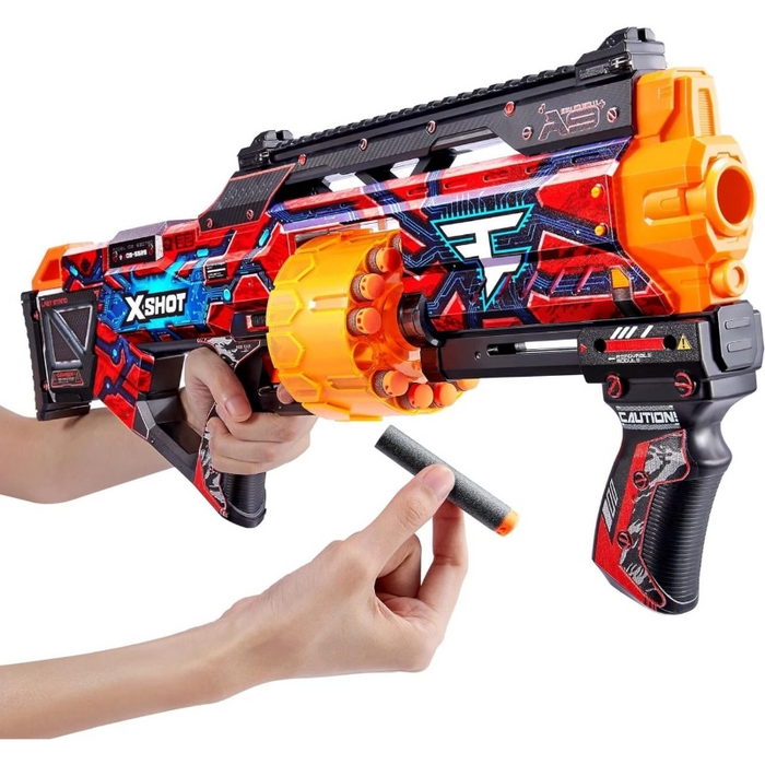 بلاستر X-Shot Skins Last Stand - فاز كلان بسعة 14 ذخيرة ومدى 27 م مع تقنية جيب الهواء من زورو