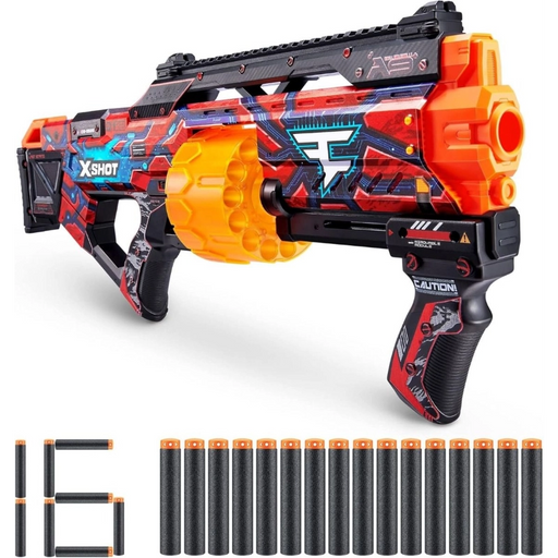 بلاستر X-Shot Skins Last Stand - فاز كلان بسعة 14 ذخيرة ومدى 27 م مع تقنية جيب الهواء من زورو