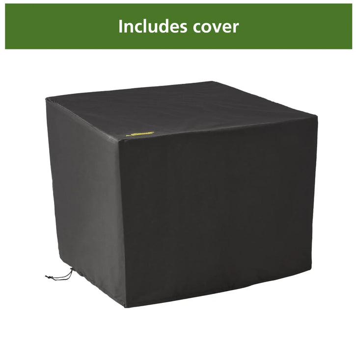 طاولة نار غاز مربعة 30 بوصة من Mainstays بتشطيب أسود و50,000 BTU