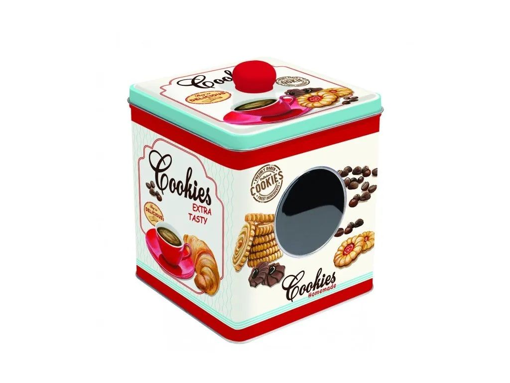 علبة حلويات 13*14.5 سم من Easy Life Cookies Extra Tasty - ألوان متعددة