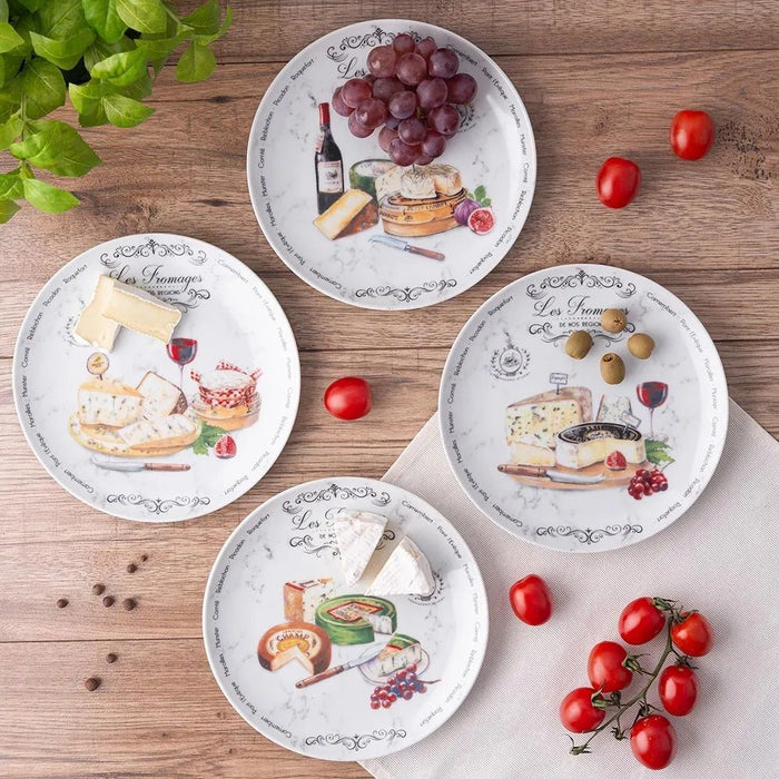 طقم 4 أطباق جانبية 19 سم بعلبة من Easy Life Fromages - ألوان متعددة