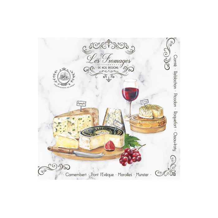 طقم مناديل طعام 20 قطعة من Easy Life Fromages - ألوان متعددة