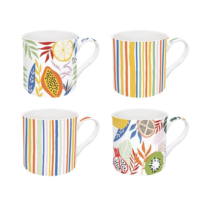 طقم 4 أكواب 300 مل بعلبة من Easy Life Tutti Frutti - ألوان متعددة