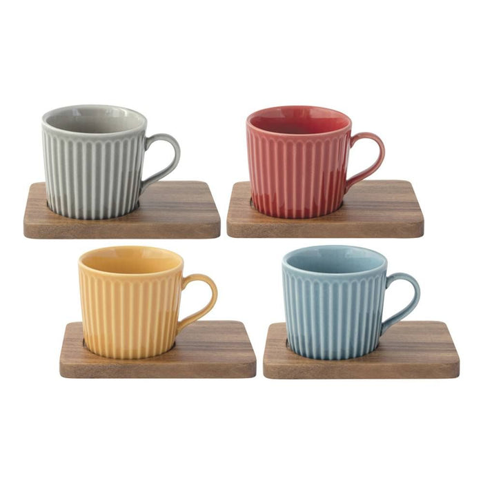 طقم فناجين قهوة 8 قطع 110 مل بعلبة من Easy Life Take a Break - ألوان متعددة