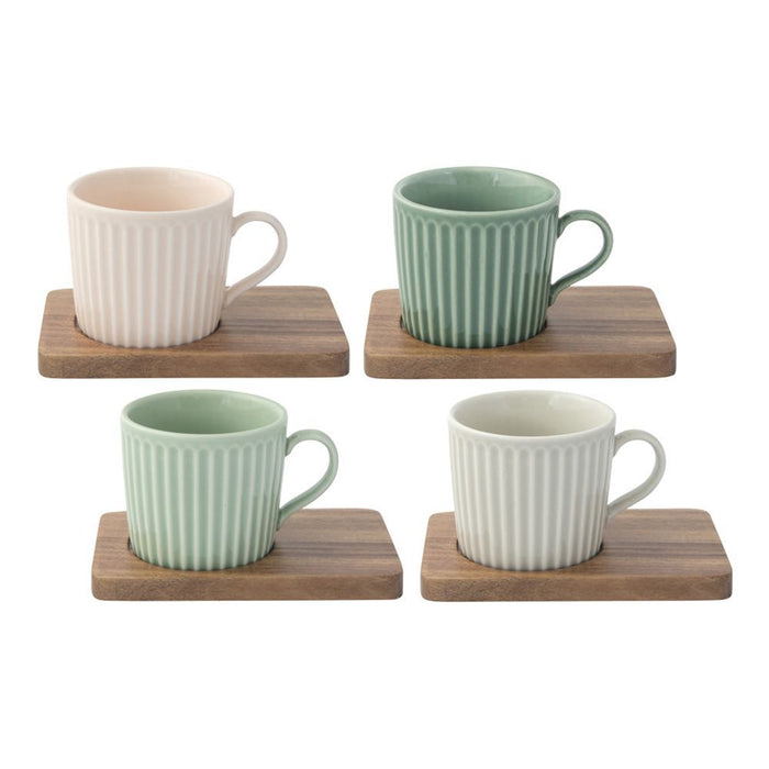 طقم فناجين قهوة 8 قطع 110 مل بعلبة من Easy Life Take a Break - ألوان متعددة