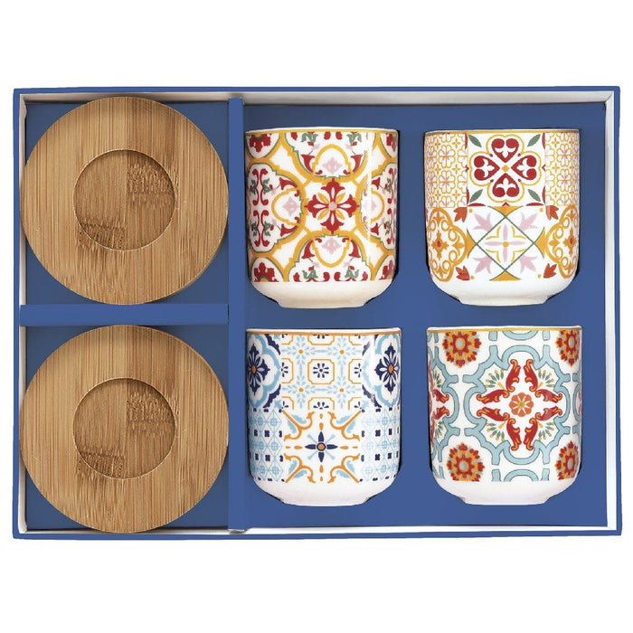 طقم فناجين قهوة 8 قطع 110 مل بعلبة من Easy Life Siracusa